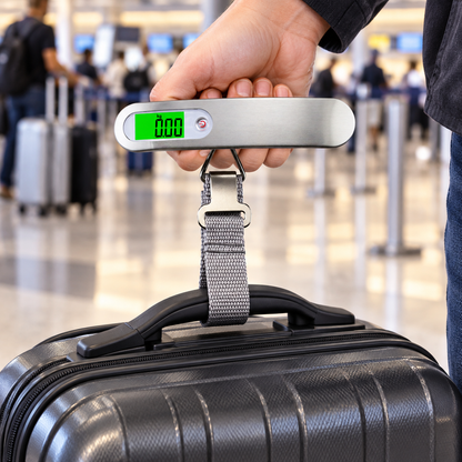 ✈️ Luggage Scale | Stainless Steel | Airport | Travelers | Green Digital Display
