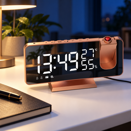 ⏰ Alarm Clock | ABS Plastic | Bedrooms | Students | Large Red Projection Display