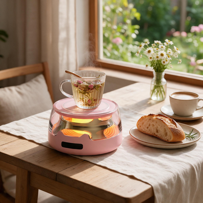 ☕ Mug Warmer | Plastic | Home Desks | Tea Lovers | USB Constant-Temperature Glow