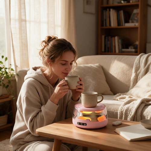 ☕ Mug Warmer | Plastic | Home Desks | Tea Lovers | USB Constant-Temperature Glow