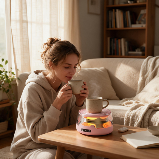 ☕ Mug Warmer | Plastic | Home Desks | Tea Lovers | USB Constant-Temperature Glow