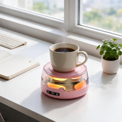 ☕ Mug Warmer | Plastic | Home Desks | Tea Lovers | USB Constant-Temperature Glow
