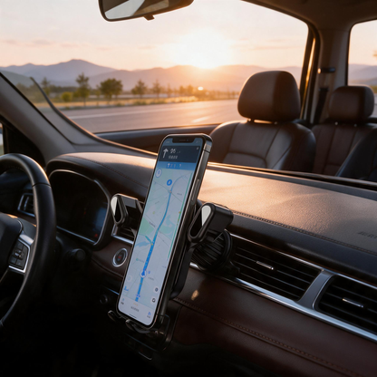 📱 Car Charger Mount | ABS Plastic | Cars | Drivers | Cable-Free Navigation Power