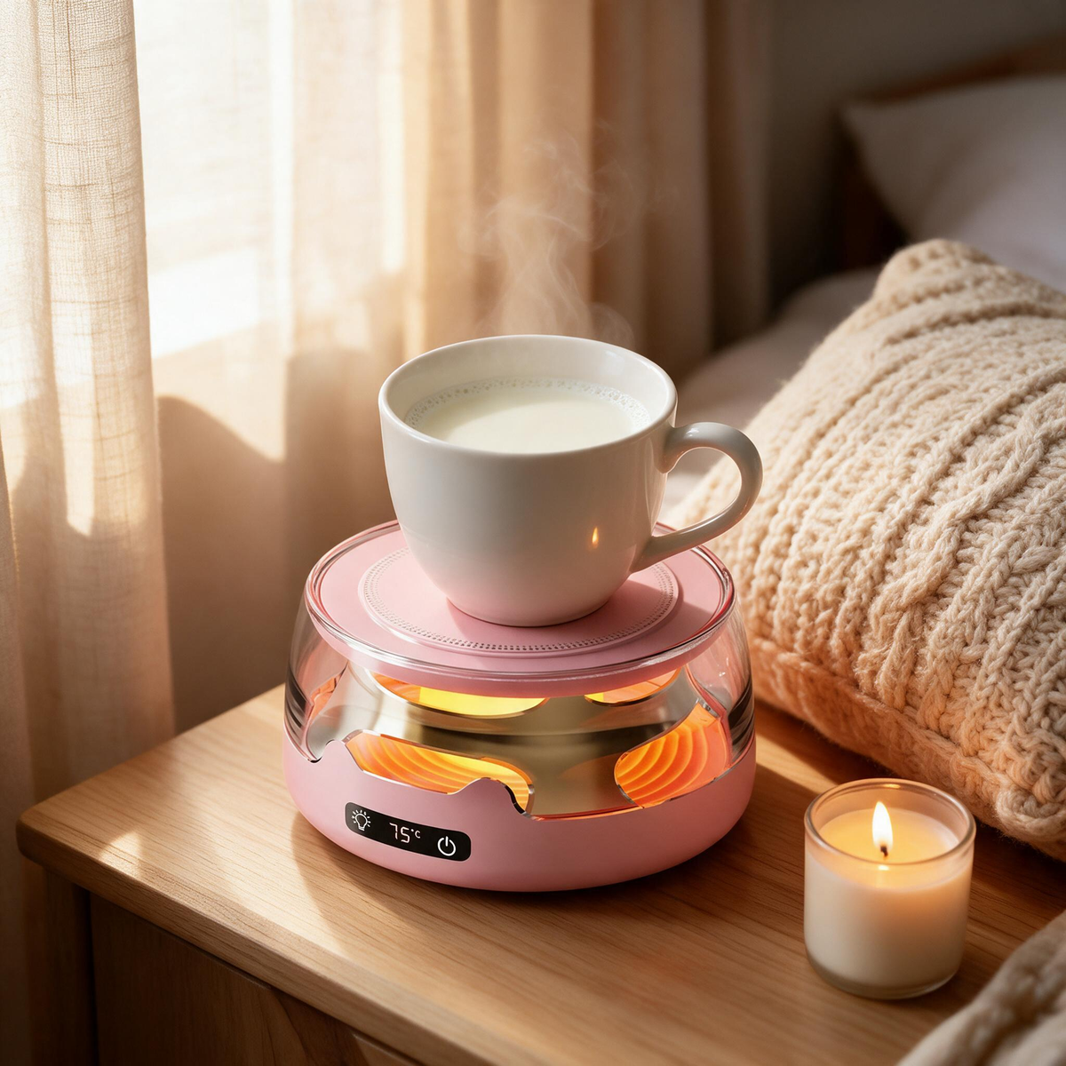 ☕ Mug Warmer | Plastic | Home Desks | Tea Lovers | USB Constant-Temperature Glow